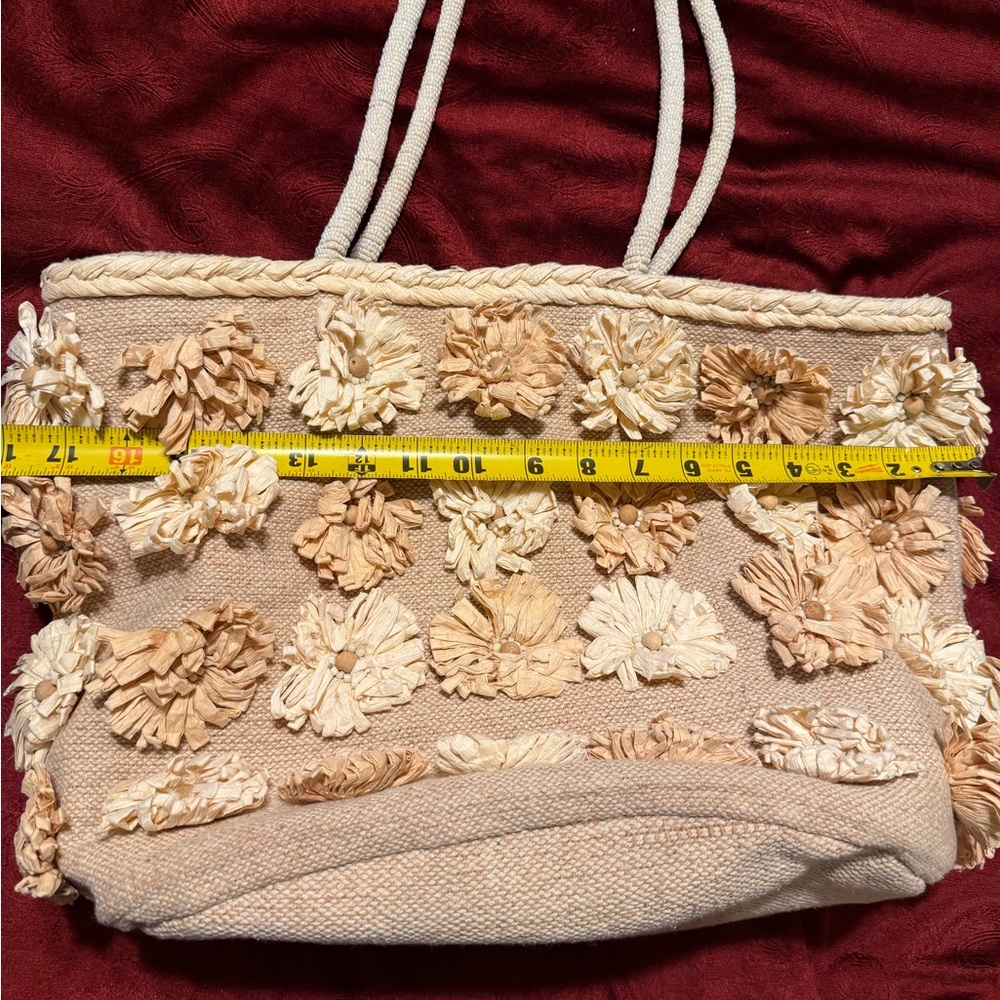 Floral Beige Tote Bag - Picture 3 of 6